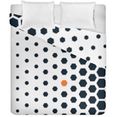 Honeycomb Hexagon Pattern Abstract Duvet Cover Double Side (california King Size) by Grandong