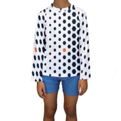 Honeycomb Hexagon Pattern Abstract Kids  Long Sleeve Swimwear by Grandong