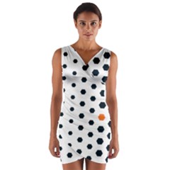 Honeycomb Hexagon Pattern Abstract Wrap Front Bodycon Dress by Grandong