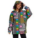 Pattern Geometric Abstract Colorful Arrows Lines Circles Triangles Women s Ski and Snowboard Jacket View1