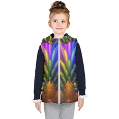 Abstract Colors - , Abstract Colors Kids  Hooded Puffer Vest by nateshop