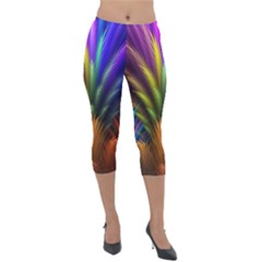 Abstract Colors - , Abstract Colors Lightweight Velour Capri Leggings  by nateshop