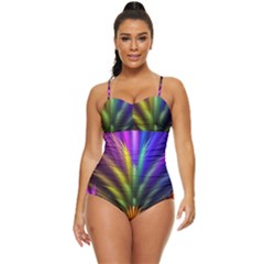 Abstract Colors - , Abstract Colors Retro Full Coverage Swimsuit