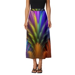 Abstract Colors - , Abstract Colors Classic Midi Chiffon Skirt by nateshop