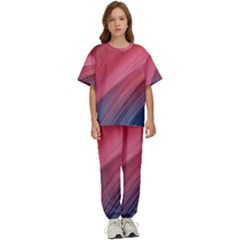 Abstract, Lines Kids  T-shirt And Pants Sports Set