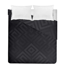 Black Pattern, Black, Pattern Duvet Cover Double Side (full/ Double Size) by nateshop