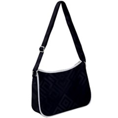 Black Pattern, Black, Pattern Zip Up Shoulder Bag by nateshop