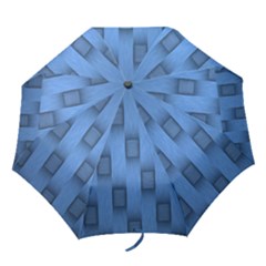 Blue Pattern Texture Folding Umbrellas by nateshop