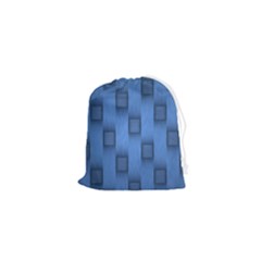 Blue Pattern Texture Drawstring Pouch (xs) by nateshop