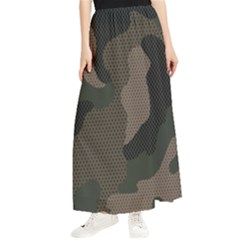 Camo, Abstract, Beige, Black, Brown Military, Mixed, Olive Maxi Chiffon Skirt by nateshop