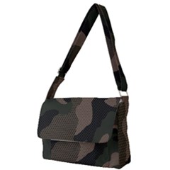 Camo, Abstract, Beige, Black, Brown Military, Mixed, Olive Full Print Messenger Bag (s) by nateshop