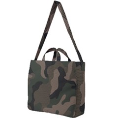 Camo, Abstract, Beige, Black, Brown Military, Mixed, Olive Square Shoulder Tote Bag by nateshop