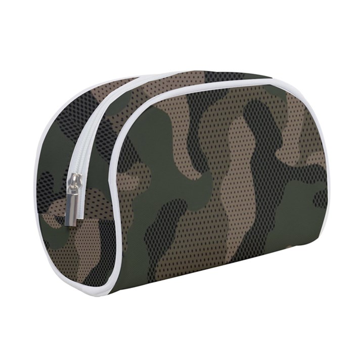 Camo, Abstract, Beige, Black, Brown Military, Mixed, Olive Make Up Case (Small)