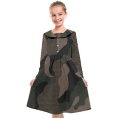 Camo, Abstract, Beige, Black, Brown Military, Mixed, Olive Kids  Midi Sailor Dress by nateshop