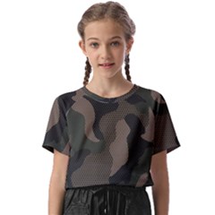 Camo, Abstract, Beige, Black, Brown Military, Mixed, Olive Kids  Basic T-shirt by nateshop