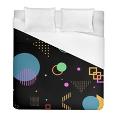 Colartive, Aesthetic, Amoled, Black, Colorful, Desenho Duvet Cover (full/ Double Size) by nateshop