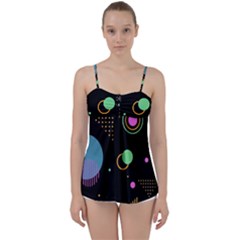 Colartive, Aesthetic, Amoled, Black, Colorful, Desenho Babydoll Tankini Top