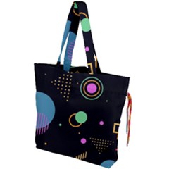 Colartive, Aesthetic, Amoled, Black, Colorful, Desenho Drawstring Tote Bag by nateshop