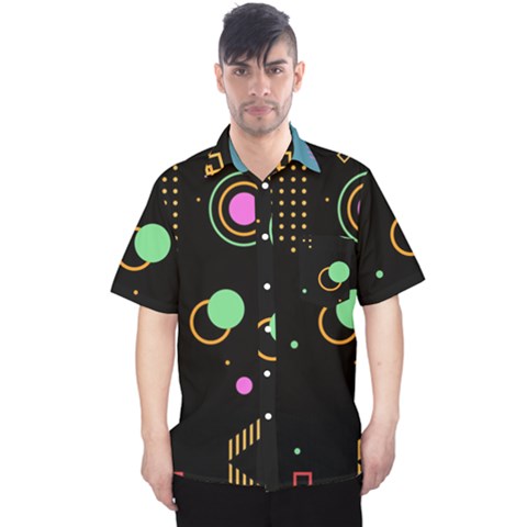 Colartive, Aesthetic, Amoled, Black, Colorful, Desenho Men s Hawaii Shirt by nateshop