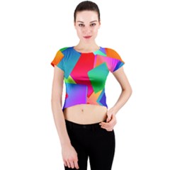 Colors, Color Crew Neck Crop Top by nateshop