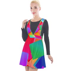 Colors, Color Plunge Pinafore Velour Dress