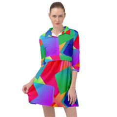 Colors, Color Mini Skater Shirt Dress