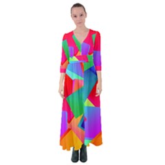 Colors, Color Button Up Maxi Dress