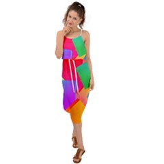 Colors, Color Waist Tie Cover Up Chiffon Dress