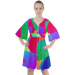 Colors, Color Boho Button Up Dress