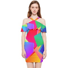 Colors, Color Shoulder Frill Bodycon Summer Dress