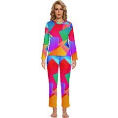 Colors, Color Womens  Long Sleeve Lightweight Pajamas Set