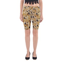 Doge, Memes, Pattern Yoga Cropped Leggings