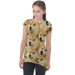 Doge, Memes, Pattern Cap Sleeve High Low Top by nateshop