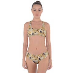 Doge, Memes, Pattern Criss Cross Bikini Set