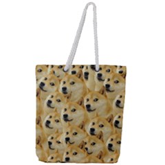 Doge, Memes, Pattern Full Print Rope Handle Tote (large) by nateshop