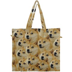 Doge, Memes, Pattern Canvas Travel Bag