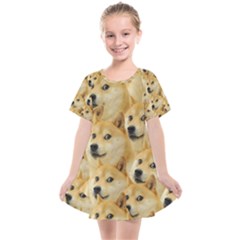 Doge, Memes, Pattern Kids  Smock Dress