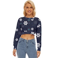 Flowers Pattern , Pattern, Flowers, Texture Lightweight Long Sleeve Sweatshirt