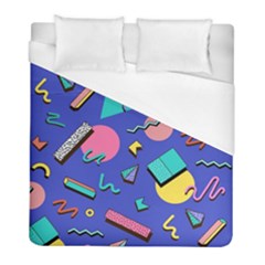 Geometric Shapes Material Design, Lollipop, Lines Duvet Cover (full/ Double Size) by nateshop