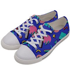 Geometric Shapes Material Design, Lollipop, Lines Men s Low Top Canvas Sneakers by nateshop