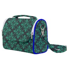 Green Damask Pattern Vintage Floral Pattern, Green Vintage Satchel Shoulder Bag