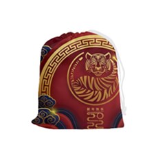 Holiday, Chinese New Year, Year Of The Tiger Drawstring Pouch (large) by nateshop