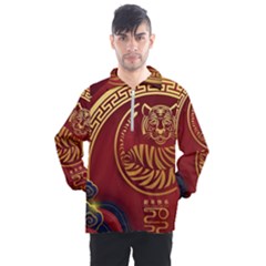 Holiday, Chinese New Year, Year Of The Tiger Men s Half Zip Pullover by nateshop