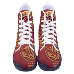 Holiday, Chinese New Year, Year Of The Tiger Kid s High-top Canvas Sneakers by nateshop