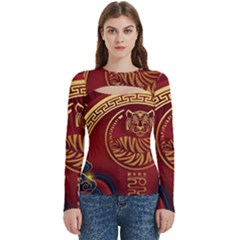 Holiday, Chinese New Year, Year Of The Tiger Women s Cut Out Long Sleeve T-shirt by nateshop