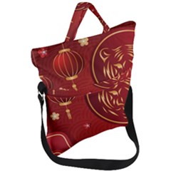 Holiday, Chinese New Year, Fold Over Handle Tote Bag by nateshop