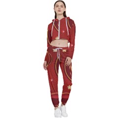 Holiday, Chinese New Year, Cropped Zip Up Lounge Set