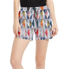 Mosaic, Colorful, Rhombuses, Pattern, Geometry Women s Runner Shorts