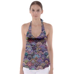 Texture, Pattern, Abstract Tie Back Tankini Top by nateshop