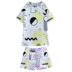 Graphic Design Geometric Background Kids  Swim T-shirt And Shorts Set by Grandong